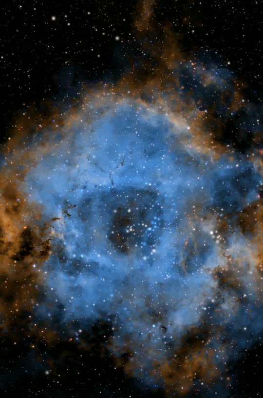 Туманність Розетка (NGC 2244): 3D-проліт